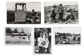 (VIETNAM WAR.) Large group of snapshots from the establishment of the Da Nang Marine base very early in the war.